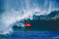 Rory Russell surfing Pipeline in Hawaii in 1978, photographed by Peter Crawford.