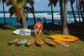 Mark Richards’ Hawaiian quiver at Jocko’s on the North Shore of Hawaii in 1976, photographed by Peter Crawford.