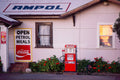 Seventies petrol station photographed by Peter Crawford in 1970.
