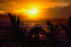 North Shore sunset in Hawaii, photographed by Peter Crawford.