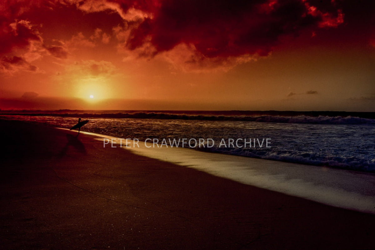 Favourite sunset image photographed by Peter Crawford.