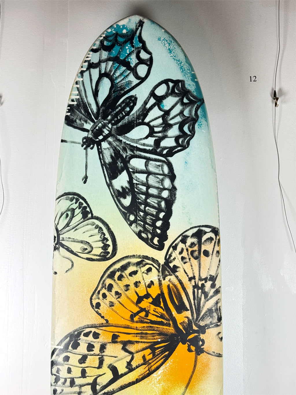 Daylesford Surf Surfboard by David Bromley — upper butterfly detail.