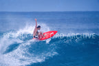 Surfer at Sunset Beach in Hawaii, photographed by Peter Crawford.