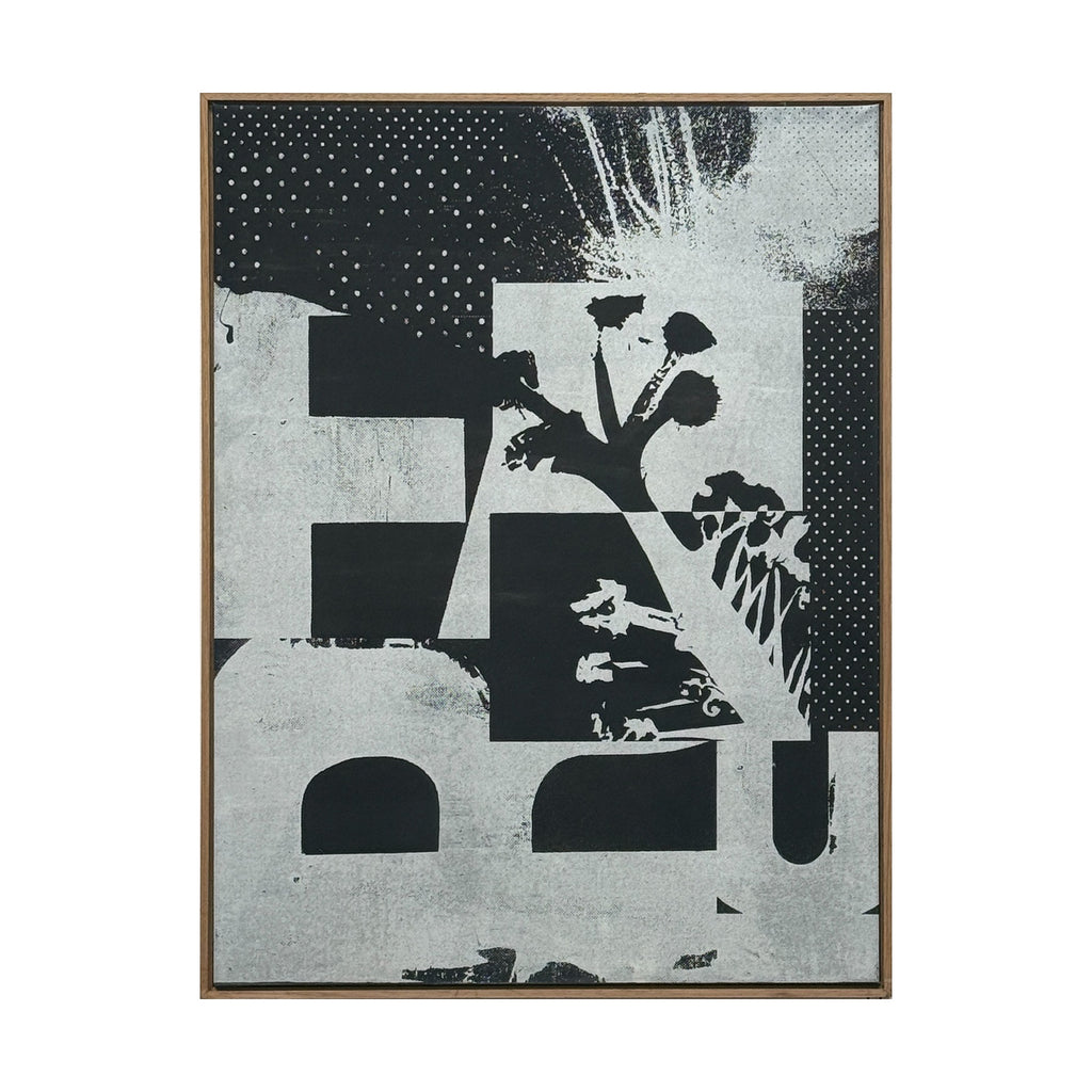 Steve Gorrow DT, 71 cm wide by 93 cm high, artwork and original frame on white.