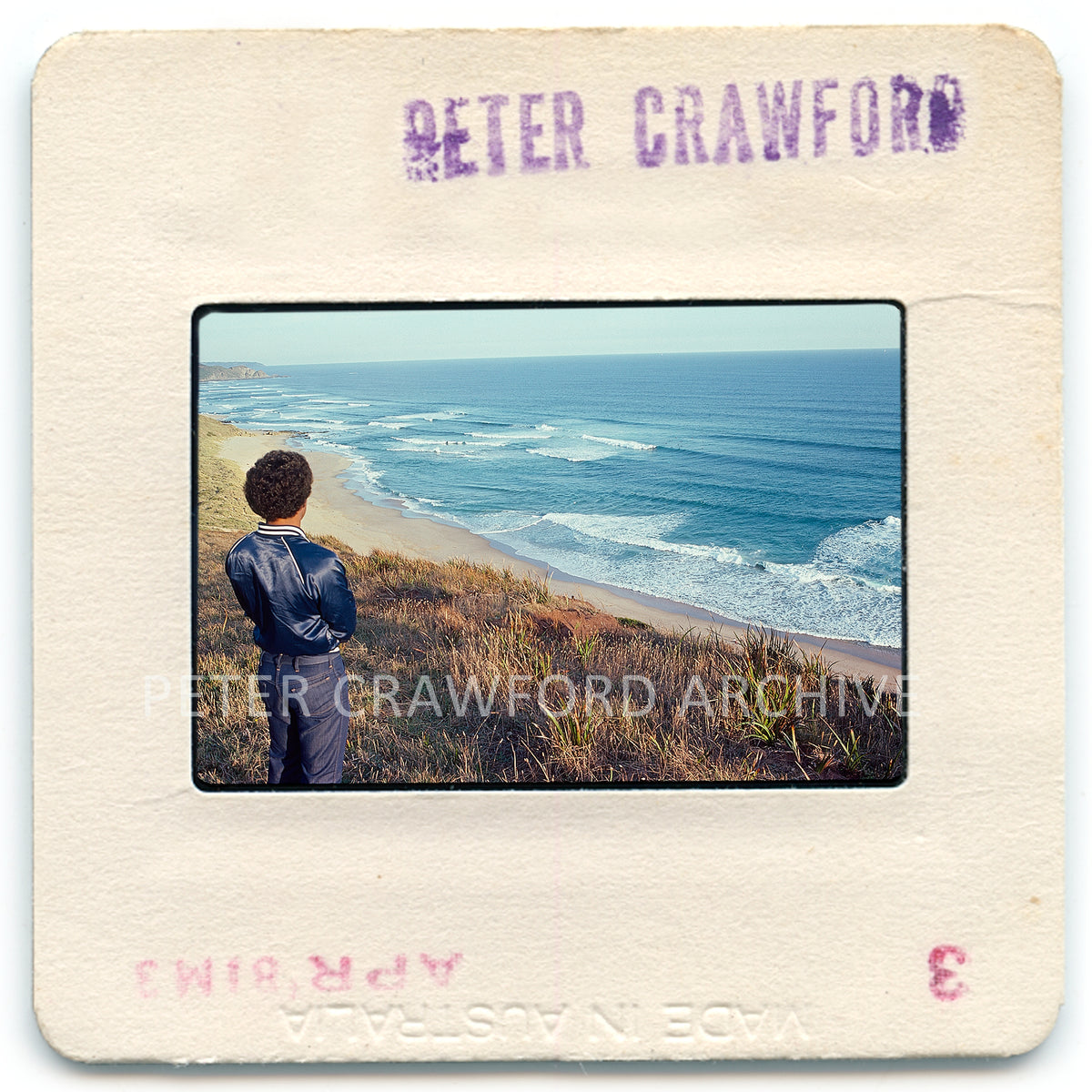 Dane Kealoha, Johanna Beach 1979 — artwork presentation. Peter Crawford Archive.