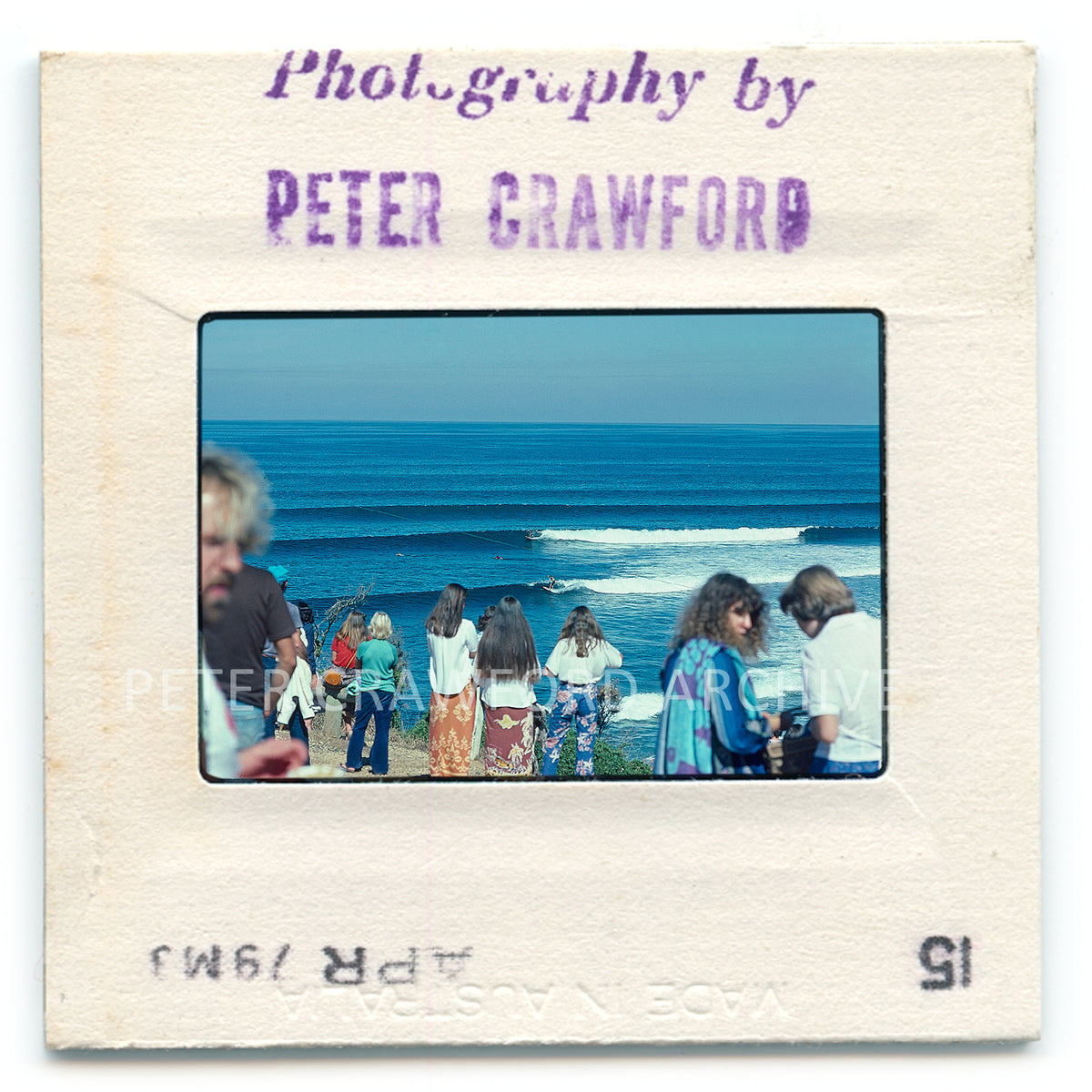 Quiksilver Trials, Bells Beach 1979 — artwork presentation. Peter Crawford Archive.
