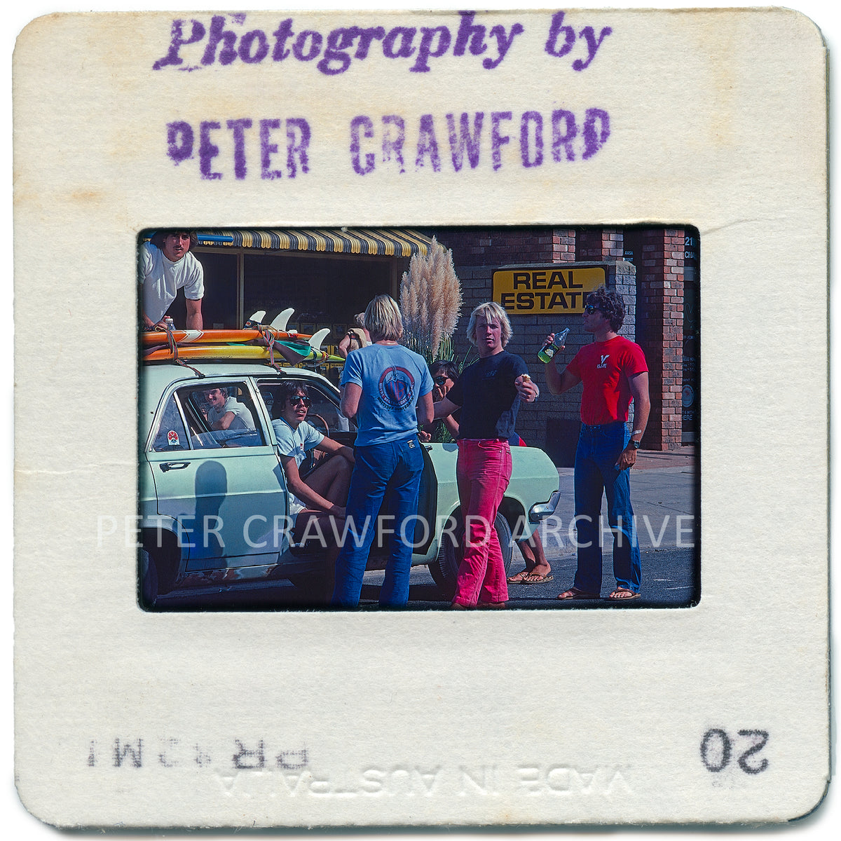 Gary Elkerton, Torquay 1982 — artwork presentation. Peter Crawford Archive.