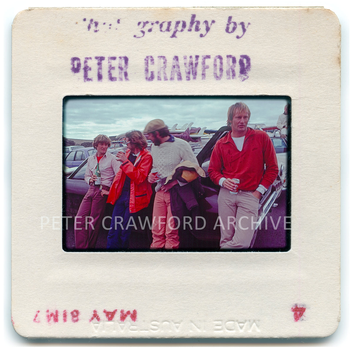 Bells Beach Carpark Celebration, 1981 — artwork presentation. Peter Crawford Archive.