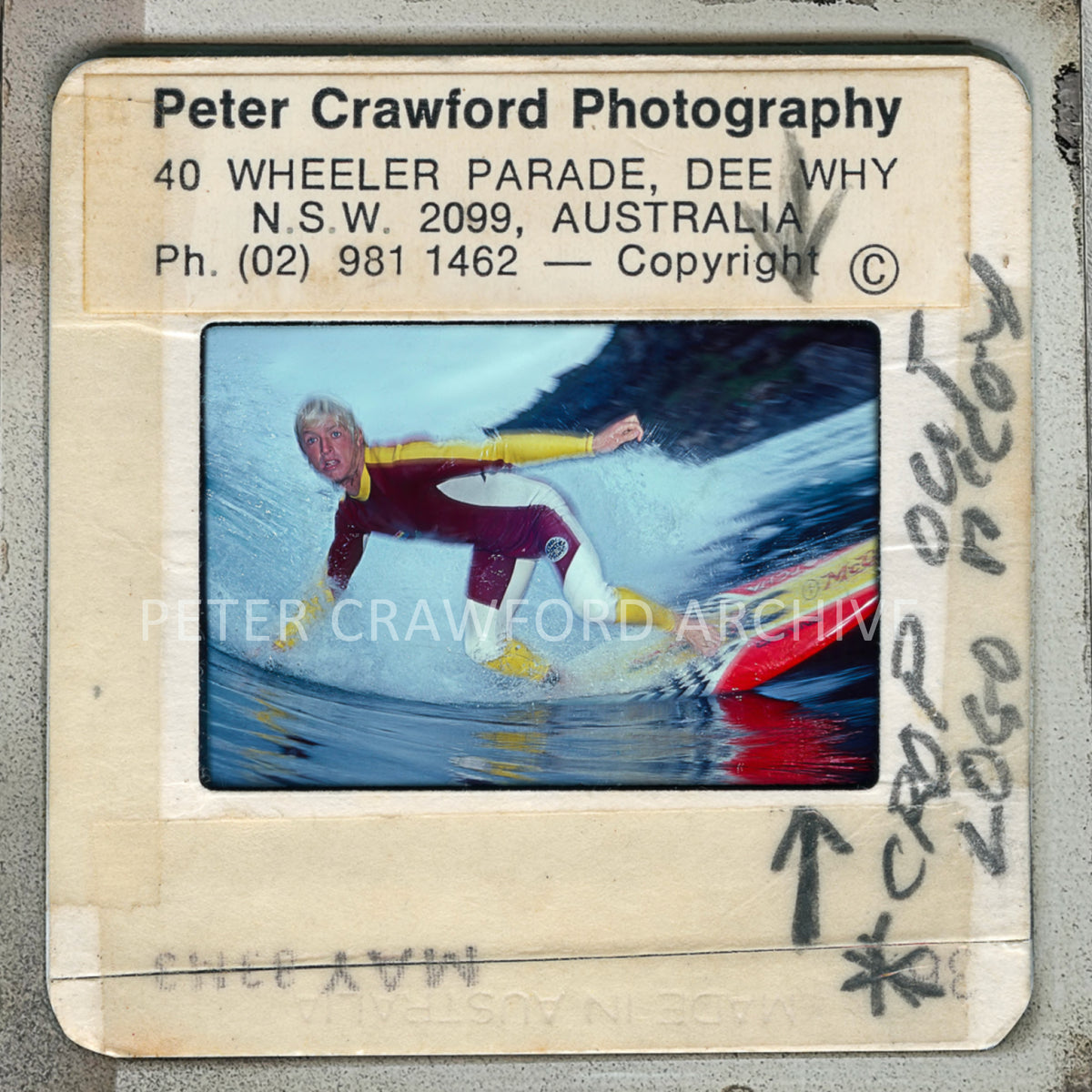 Cheyne Horan during an Easter free surf near Bells Beach in 1983. Peter Crawford Archive.