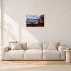 Bali, Peter Crawford by Peter Crawford — 60 × 40 cm, aluminium-mounted resin print, shown in a light minimalist living room.