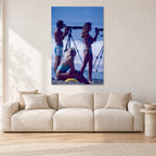 Beach Portrait, Peter Crawford by Peter Crawford — 80 × 120 cm, aluminium-mounted resin print, shown in a light minimalist living room.