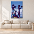 Beach Portrait, Peter Crawford by Peter Crawford — 80 × 120 cm, aluminium-mounted resin print, shown in a light minimalist living room.