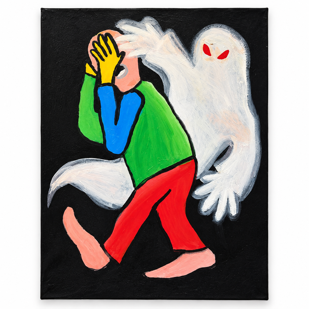 Brodie Jackson - ONLY FAN, acrylic painting on canvas, standalone view