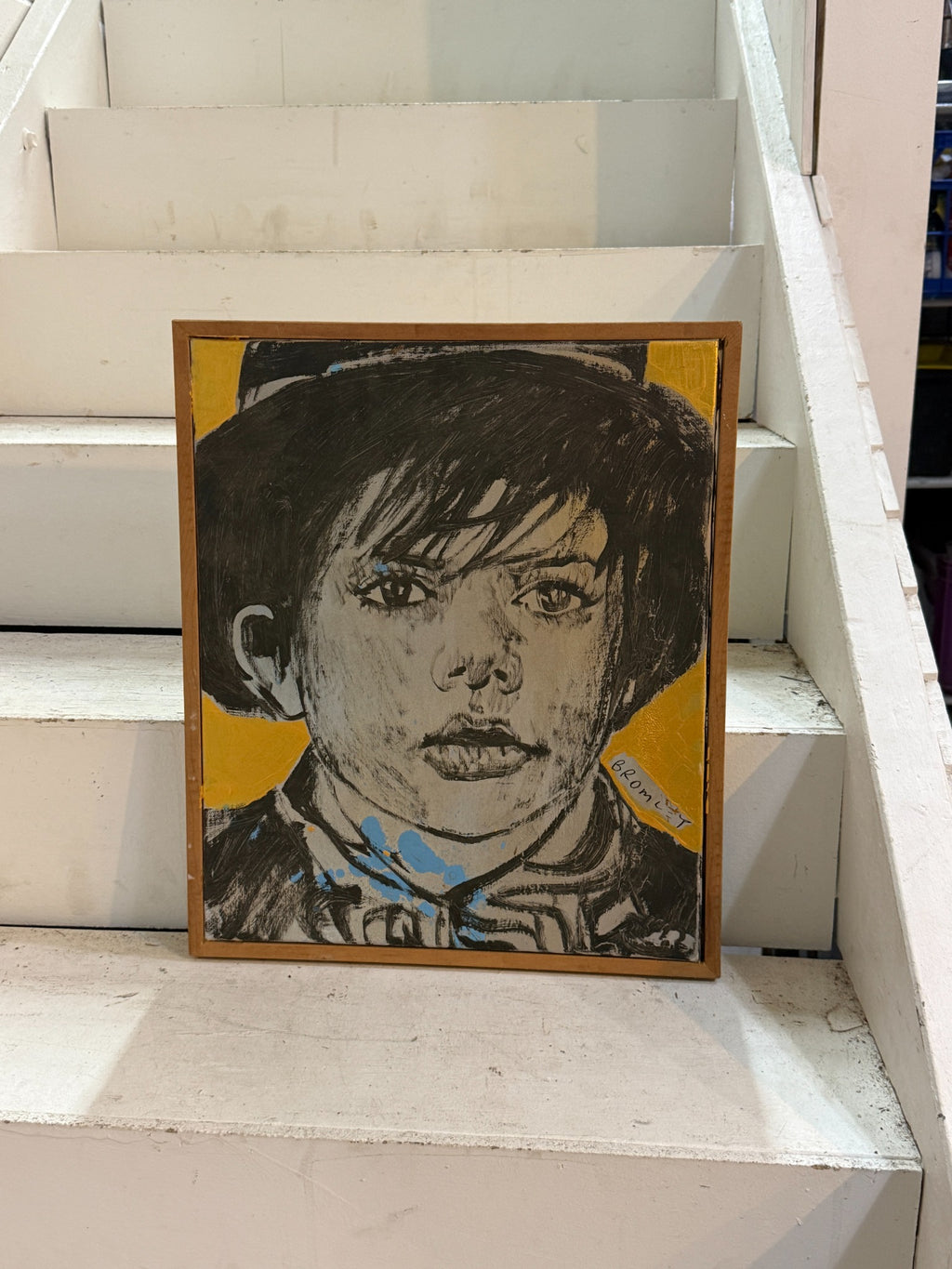 Original gallery photograph of David Bromley - Gold Boy, 41 × 47 cm