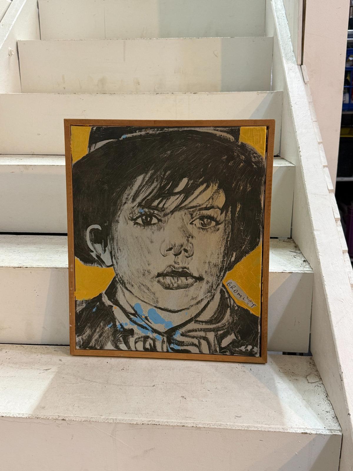 Original gallery photograph of David Bromley - Gold Boy, 41 × 47 cm