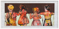 David Bromley - Kids over the Fence, 253 × 124 cm, front artwork view on white