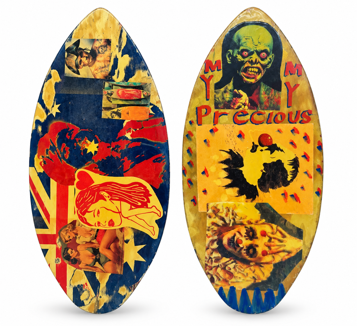 David Bromley My Precious Skimboard front and back