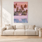 Fiji, Peter Crawford by Peter Crawford — 80 × 120 cm, aluminium-mounted resin print, shown in a light minimalist living room.