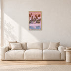 Fiji, Peter Crawford by Peter Crawford — 40 × 60 cm, hayseed frame, shown in a light minimalist living room.