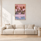 Fiji, Peter Crawford by Peter Crawford — 60 × 90 cm, hayseed frame, shown in a light minimalist living room.