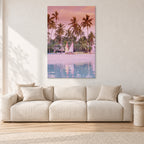Fiji, Peter Crawford by Peter Crawford — 80 × 120 cm, aluminium-mounted resin print, shown in a light minimalist living room.