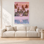 Fiji, Peter Crawford by Peter Crawford — 80 × 120 cm, white frame, shown in a light minimalist living room.