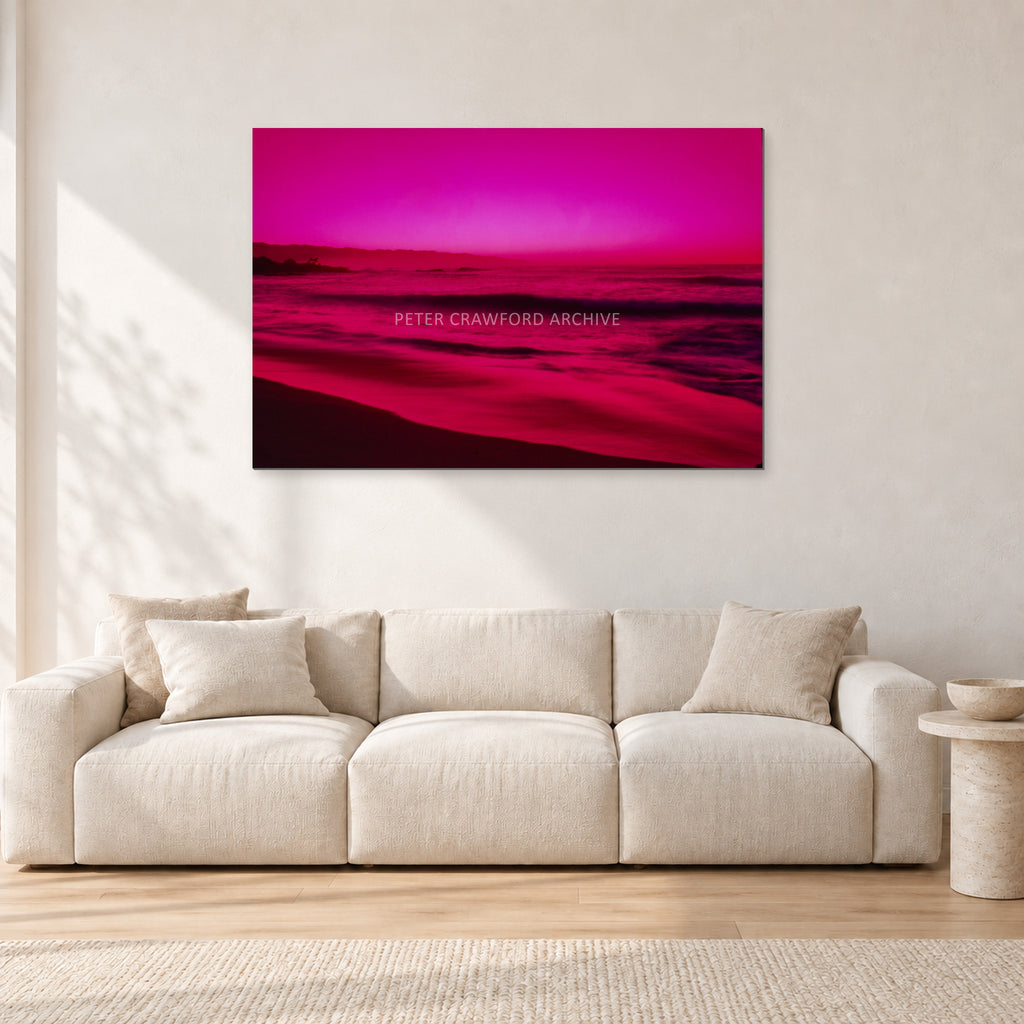 Filter, Peter Crawford by Peter Crawford — 120 × 80 cm, aluminium-mounted resin print, shown in a light minimalist living room.