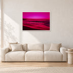 Filter, Peter Crawford by Peter Crawford — 90 × 60 cm, white frame, shown in a light minimalist living room.
