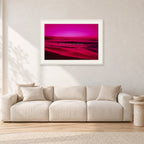 Filter, Peter Crawford by Peter Crawford — 90 × 60 cm, white frame with white mat, shown in a light minimalist living room.