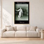 Follow Your Dreams by Peter Crawford — 80 × 120 cm, hayseed frame, shown in a light minimalist living room.