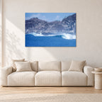 Indo Supremo, Indonesia 1989 by Peter Crawford — 120 × 80 cm, aluminium-mounted resin print, shown in a light minimalist living room.