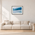 Joey Buran, Pipe Masters 1984 by Peter Crawford — 60 × 40 cm, black frame with white mat, shown in a light minimalist living room.
