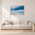 Joey Buran, Pipe Masters 1984 by Peter Crawford — 90 × 60 cm, hayseed frame, shown in a light minimalist living room.