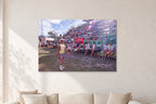 Occy, Duranbah by Peter Crawford — 120 × 80 cm, aluminium-mounted resin print, shown in a light minimalist living room.
