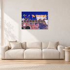 OP Bondi 87 OnTheNose by Peter Crawford — 90 × 60 cm, aluminium-mounted resin print, shown in a light minimalist living room.