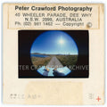 A fisheye view of the New Zealand countryside from the Peter Crawford Archive. Peter Crawford Archive.