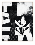 Fate by Steve Gorrow: contrasting black and white shapes, dots and a central figure.
