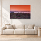 Sumbawa, Indonesia by Peter Crawford — 120 × 80 cm, white frame, shown in a light minimalist living room.