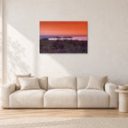 Sumbawa, Indonesia by Peter Crawford — 90 × 60 cm, aluminium-mounted resin print, shown in a light minimalist living room.