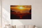 Waimea Dusk by Peter Crawford — 120 × 80 cm, aluminium-mounted resin print, shown in a light minimalist living room.